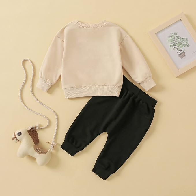 Toddler Baby Boy Clothes Solid Color Long Sleeve Crewneck Sweatshirt Top Casual - Image 7