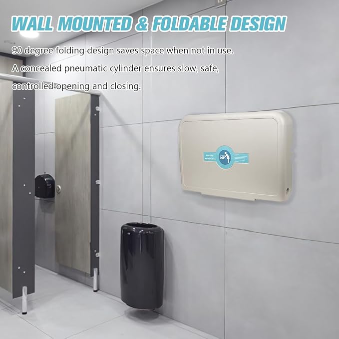 Fold Down Baby Changing Station Wall Mount Horizontal Baby Change Table - Image 5