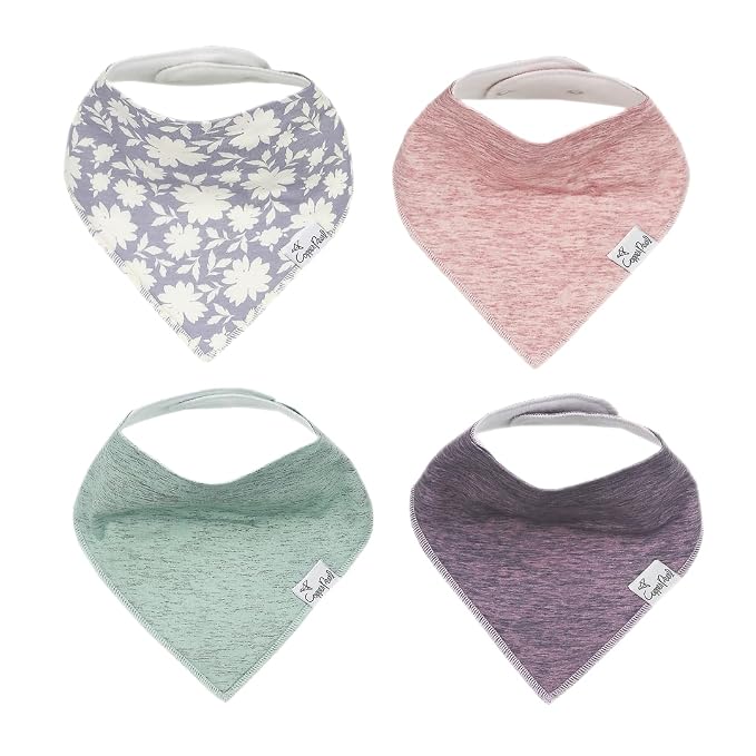 Copper Pearl 4 Pack Soft Cotton Baby Bibs by CopperPearl