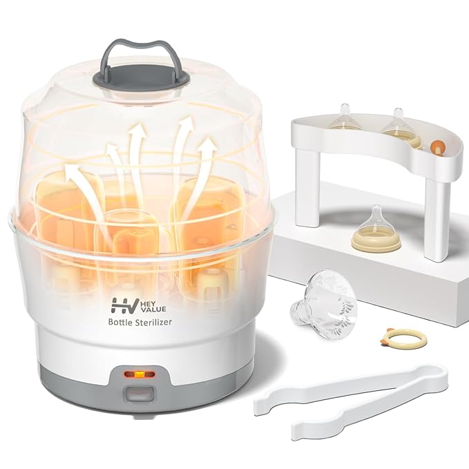HEYVALUE Bottle Sterilizer, Baby Bottle Sterilizer, Easy One Button Control by HEYVALUE