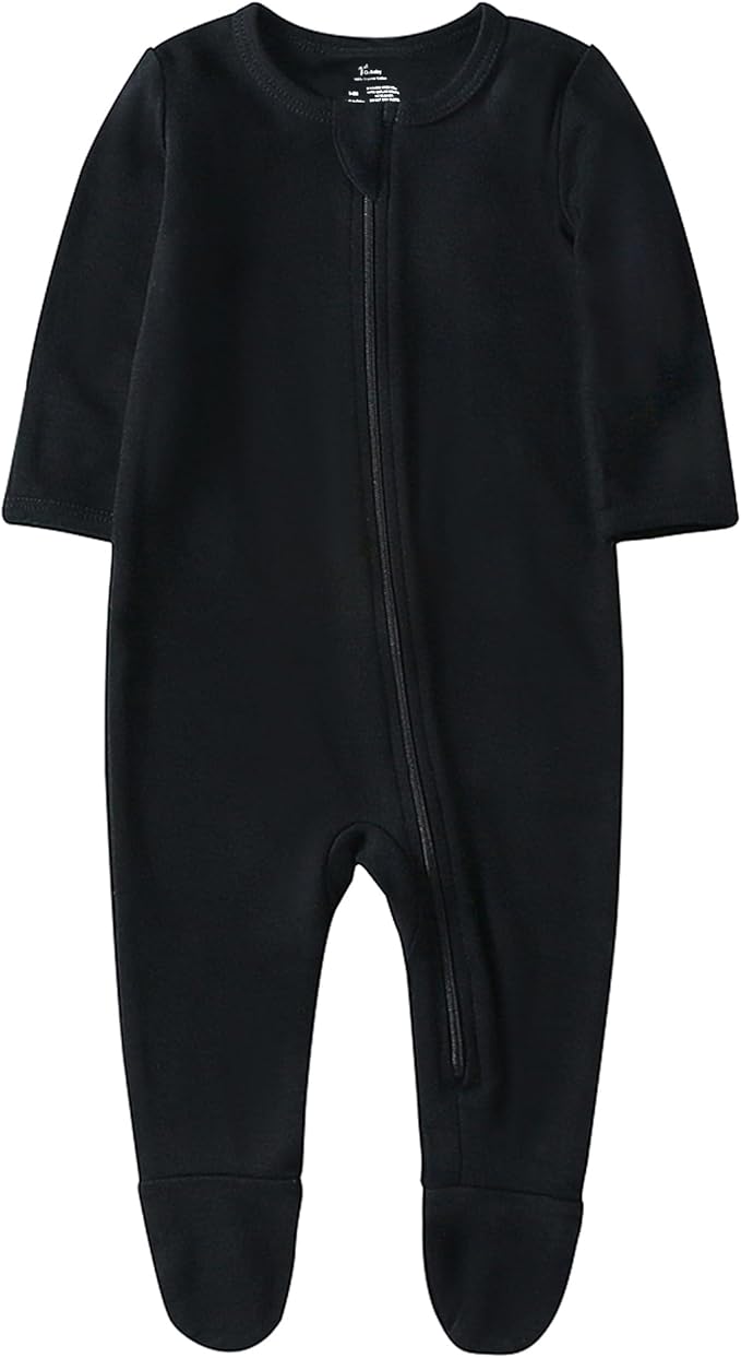 O2 BABY Baby Boys Girls Organic Cotton Zip-Front Sleeper Pajamas, Footed Sleep by O2BABY