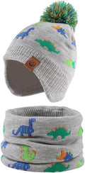 JANGANNSA Knitted Baby Hat Scarf Set Winter Warm Boys Girls Beanie Fleece by JANGANNSA