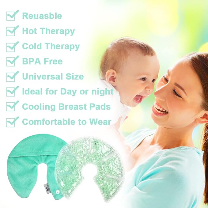Hot Cold Gel Bead Breast Therapy Pack, Breast Ice Packs - Image 2