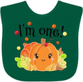 inktastic I'm One- Pumpkin Birthday Autumn Baby Bib by Inktastic