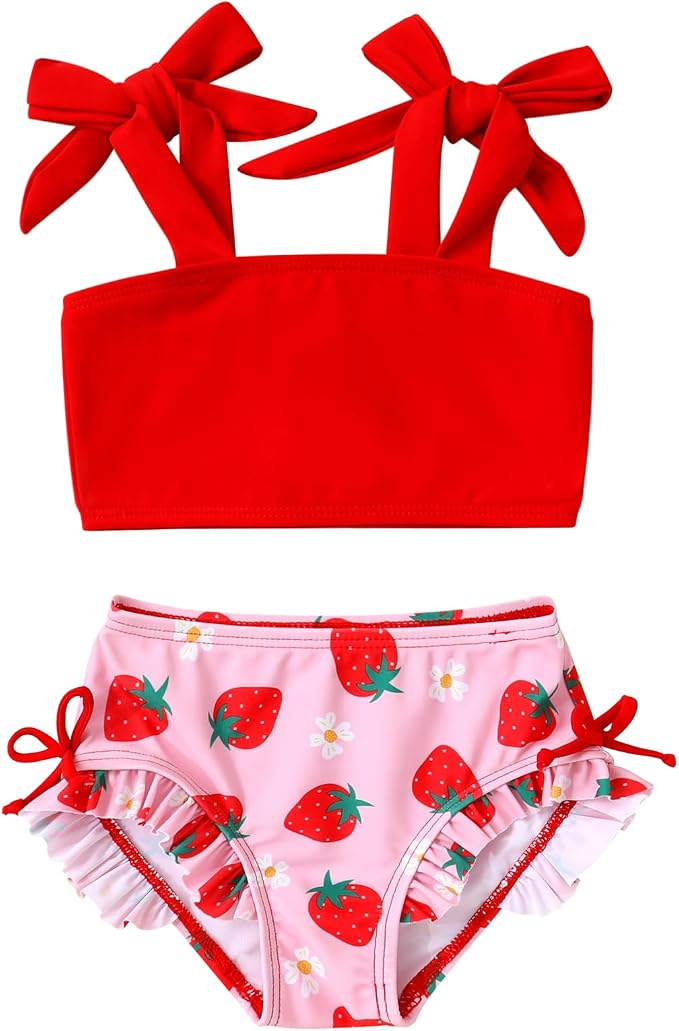 Toddler Swimsuit Girl Color Block Stripe Swimwear Baby Girl Summer Beach by MAMAMI