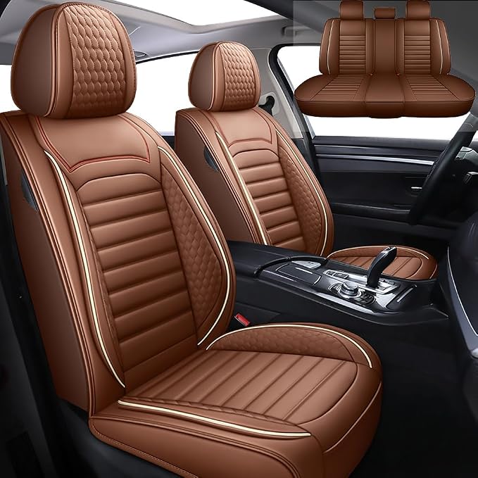 Leather Car Seat Covers for Toyota Corolla 2006-2024, Car Seat Covers Full Set by BLAWIWAL