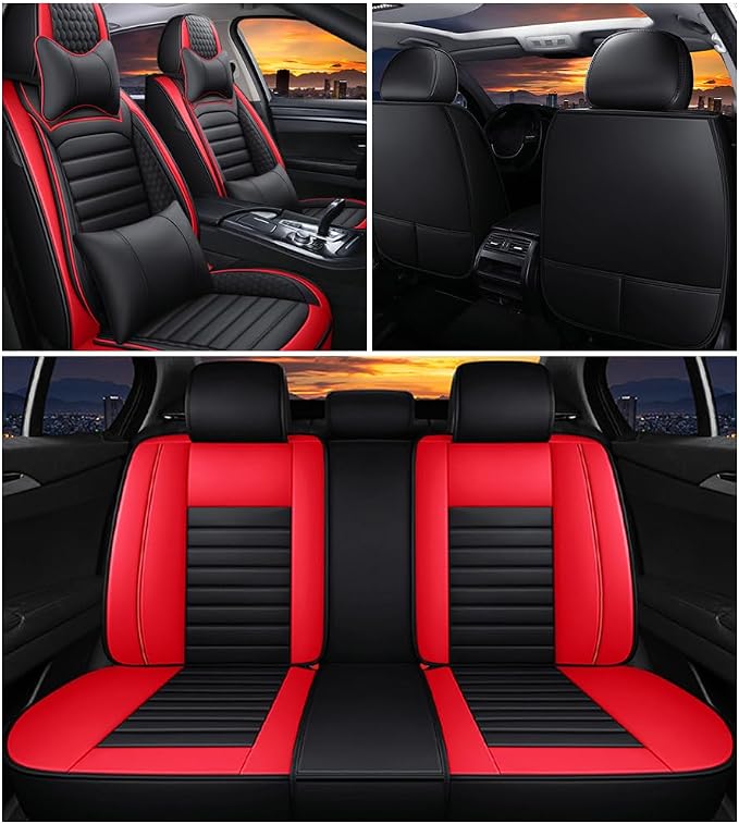 Leather Car Seat Covers for Toyota Corolla 2006-2024, Car Seat Covers Full Set - Image 2