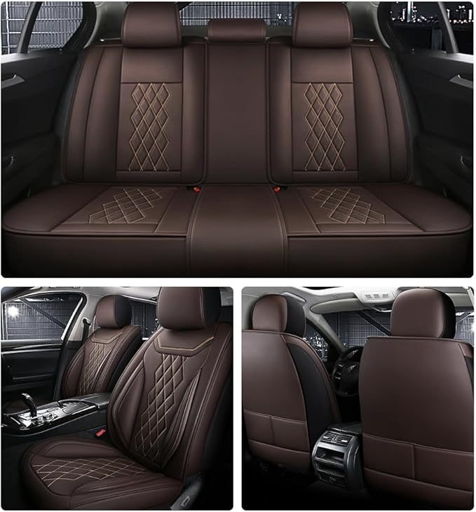 Leather Car Seat Covers for Volkswagen Atlas 2019-2023 Waterproof, Breathable - Image 2