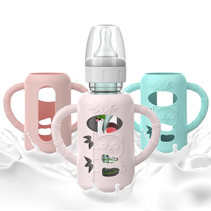 3 PCS Dr Brown Glass Bottles Silicone Sleeves, Compatible by Unknown