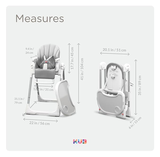 KÜB 3-in-1 Foldable Baby High Chair | Multifunctional Infant High Chairs - Image 8