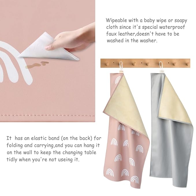 Owlowla Baby Diaper Changing Pad Portable Changing Mat Travel Changing Pad Liner - Image 3