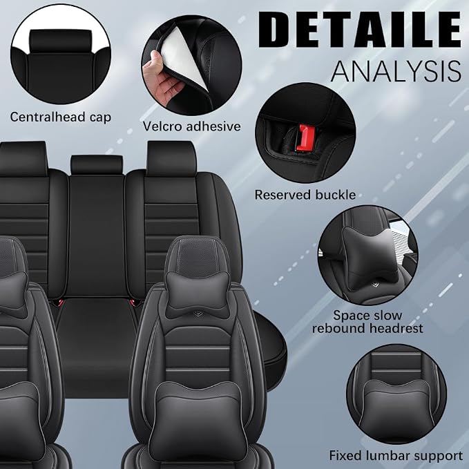 Leather Seat Cover for Ford Edge 2010-2026, Waterproof Soft Seat Covers - Image 4