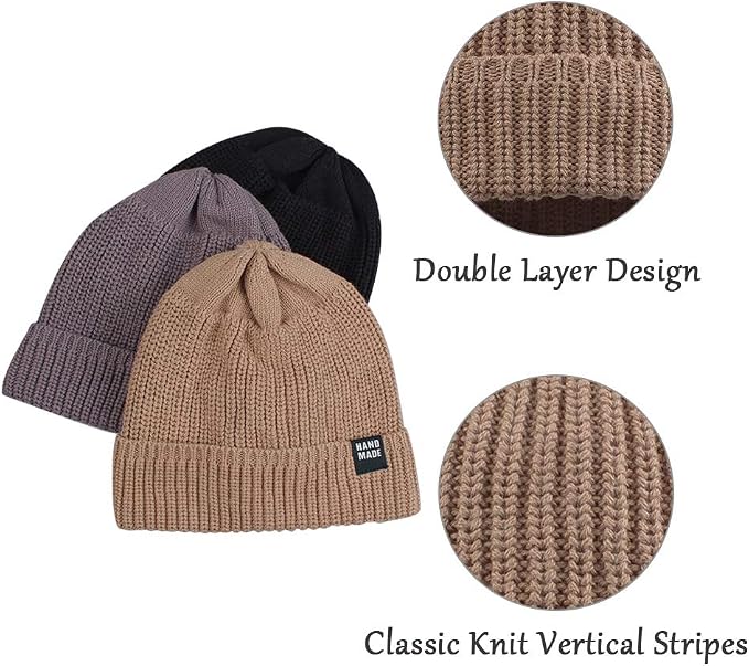 JANGANNSA Simple Knitted Baby Beanie Hip-Hop Boys Winter Hat Toddler Kids Bonnet - Image 5