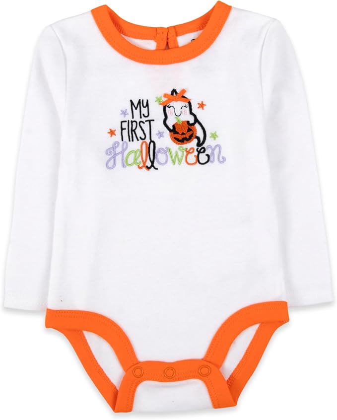 Baby Girl Holiday Outfit 4-Piece Set – Long Sleeve Bodysuit, Tutu Skirt & - Image 3