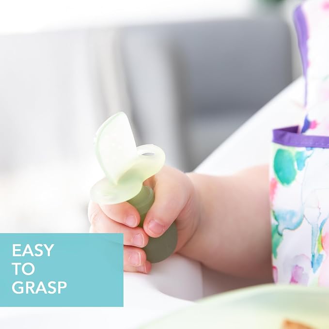 Bumkins Baby Utensils Set, Chewtensils Silicone Spoons - Image 4