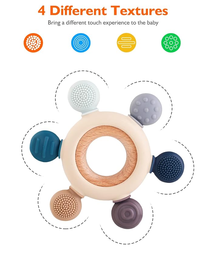 akolik Baby Teething Toys, Teething Relief Toy, BPA Free Baby Chew Toys Infant - Image 5