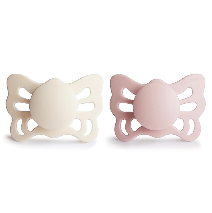 FRIGG Butterfly Anatomical SilkySoft Silicone Baby Pacifier | Made in Denmark | - Image 2