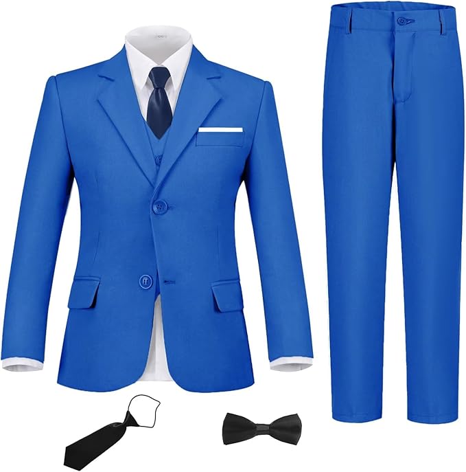 Boys Suit Set Slim Fit Kids Formal Suits Toddler Tuxedo Wedding Prom Classic by FxzpiodiMENSSUITS