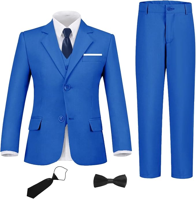 Boys Suit Set Slim Fit Kids Formal Suits Toddler Tuxedo Wedding Prom Classic by FxzpiodiMENSSUITS