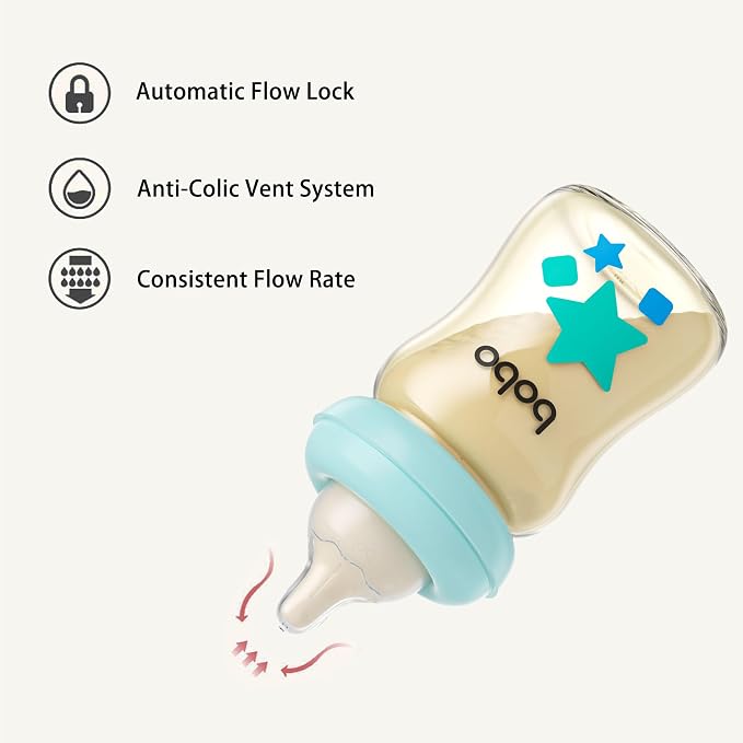 YOHKOH PPSU Baby Bottle Wide Neck, Newborn Anti-Colic Baby Bottle - Image 5