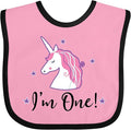 inktastic 1st Birthday Unicorn Baby Bib by Inktastic
