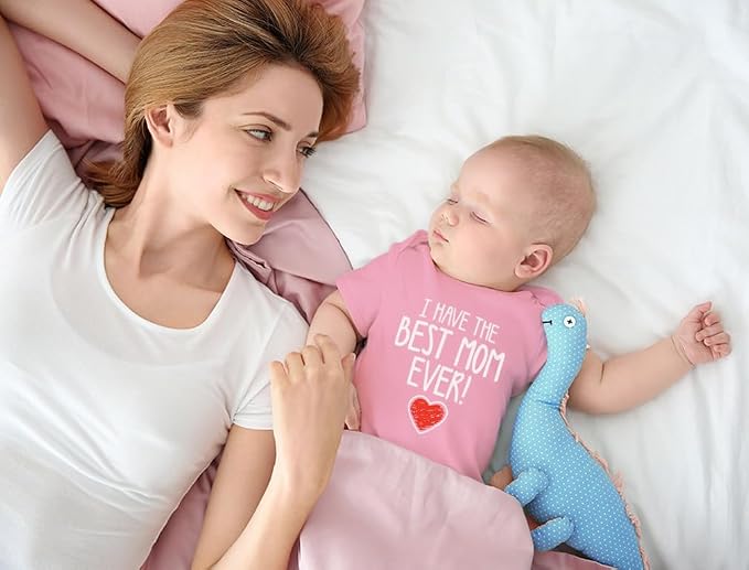 Tstars I Have the Best Mom Ever Baby Bodysuit Newborn Outfit Gift - Image 4
