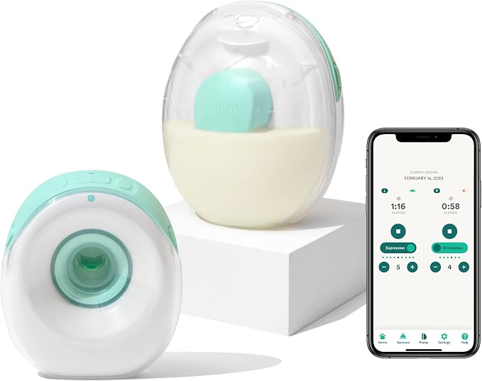 Willow Go - Wearable Breastfeeding Pump and Teal Case - Hands Free Breast Pump - Image 2