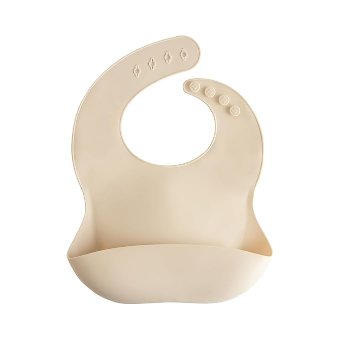 mushie Silicone Baby Bib | Adjustable Fit Waterproof Bibs by mushie