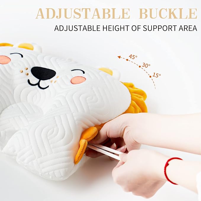 Reidio Adjustable Toddler Pillow Soft and Breathable Ergonomic Design Small - Image 3