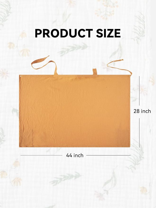 TILLYOU Muslin Nursing Cover for Baby Breastfeeding, 100% Cotton Breathable - Image 7