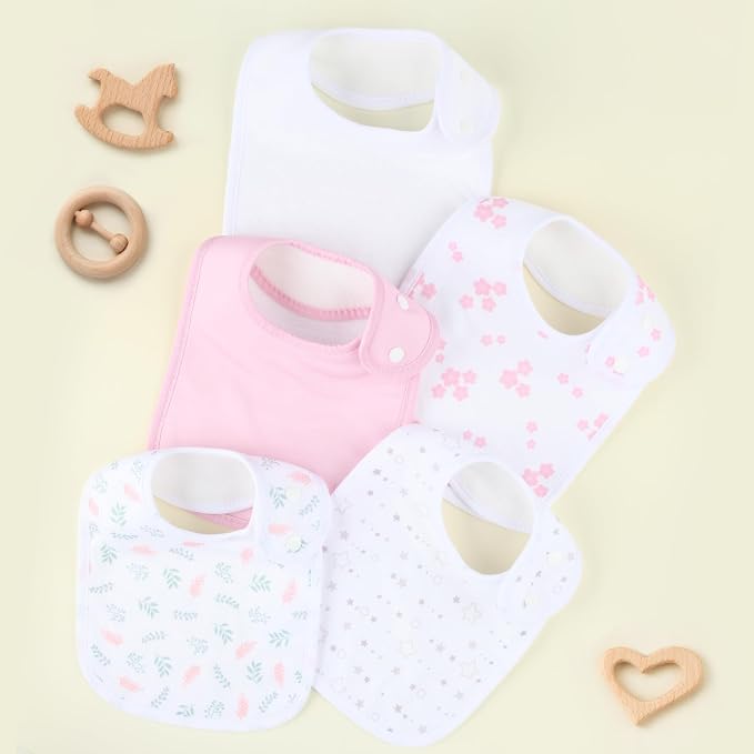 Baby Bibs Soft and Absorbent Organic Cotton Bandana Drool Bibs Set - Image 7
