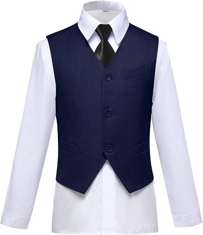 Visaccy Boys Suits Slim Fit Dress Clothes Ring Bearer Outfit - Image 3