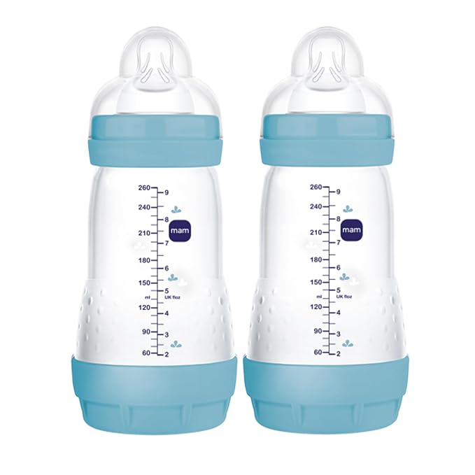MAM Easy Start Anti-Colic Baby Bottle 9 oz, Medium Flow, Breastfeeding-Like by MAMBabyUSA