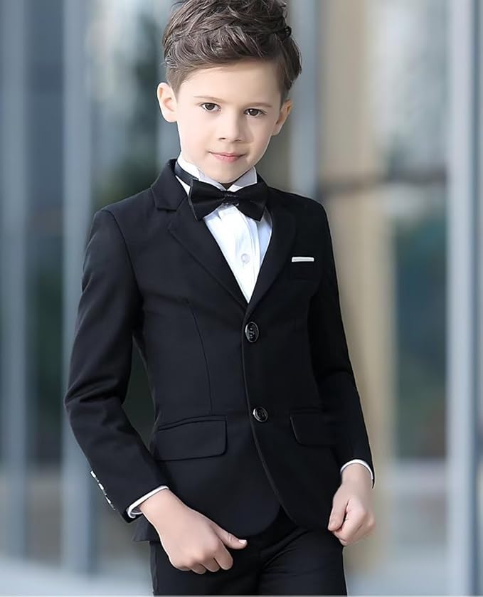 YuanLu Boys Suit for Kids Tuxedo Wedding Ring Bearer Outfit, 5 Piece Boy Slim - Image 4