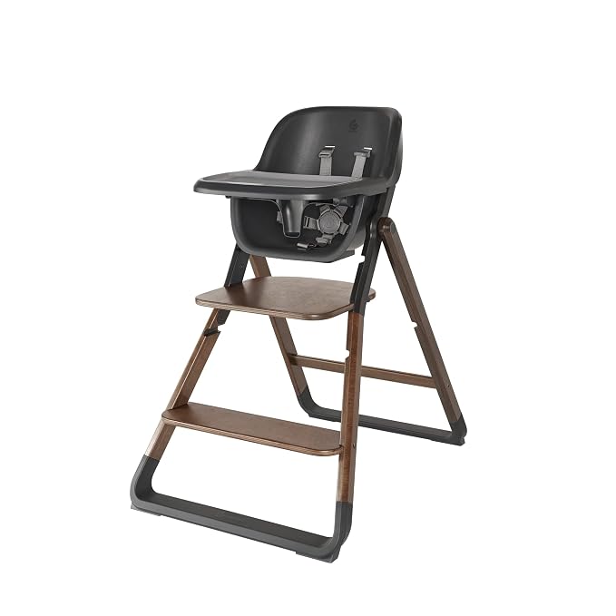 Ergobaby Evolve Baby Essentials Portable High Chair, Dark Wood by Ergobaby