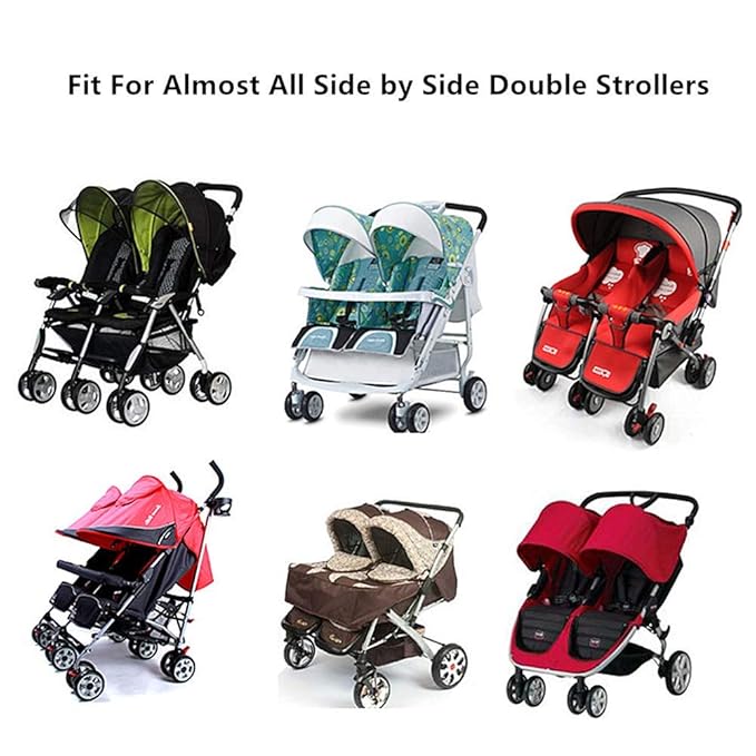 Rain Cover for Double Stroller, Universal Size Weather Shield for Side by Side - Image 7
