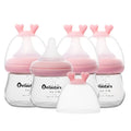 Glass Baby Bottles with Natural Response Nipple Size SS by Beilastar-x