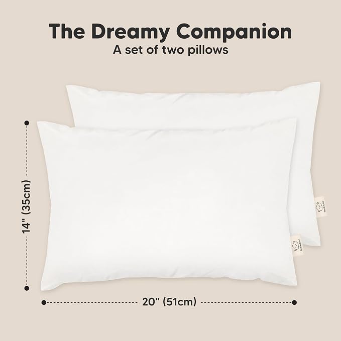 KeaBabies 2-Pack Toddler Pillow 14x20 - Image 3