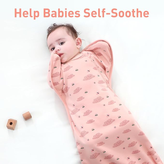 Premium Soft Cotton Swaddle Blanket Sleep Sack Arms Up Design 2 Packs 3-6 Months - Image 8