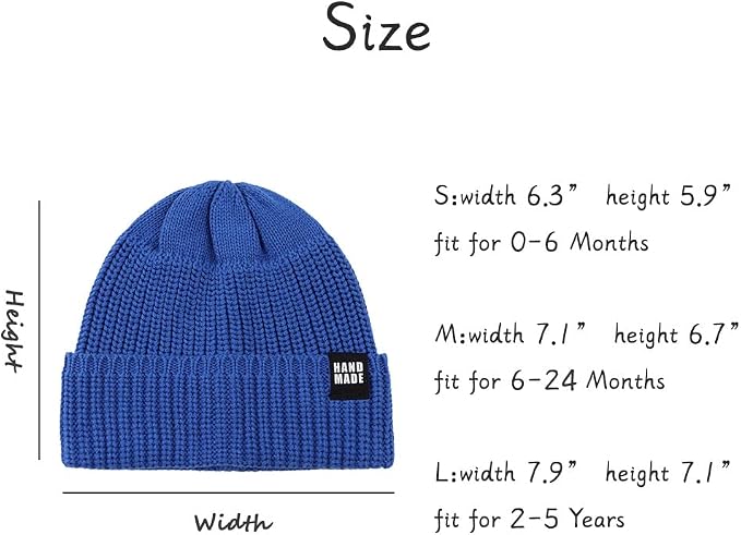 JANGANNSA Simple Knitted Baby Beanie Hip-Hop Boys Winter Hat Toddler Kids Bonnet - Image 6