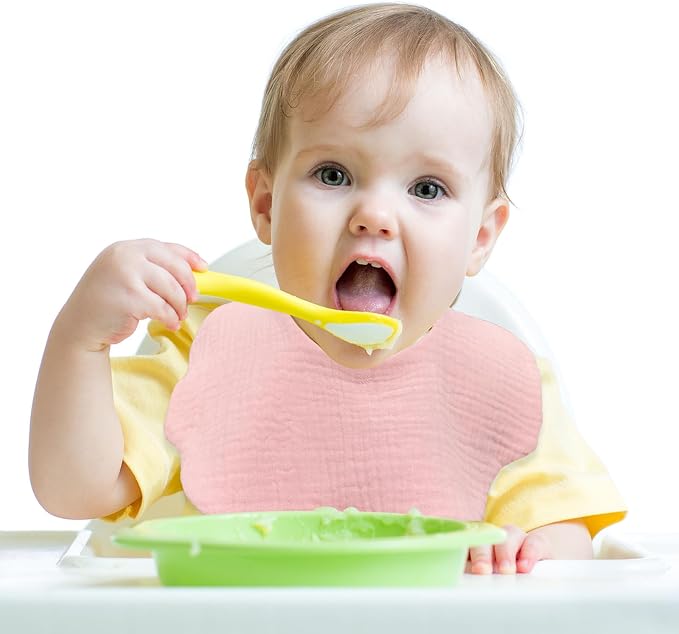 Muslin Baby Bibs for Drooling and Teething Newborn Drool Bibs for Baby Girl Boy - Image 5