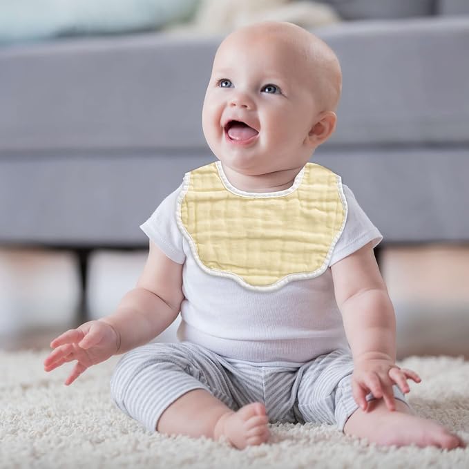 Muslin Baby Bibs for Drooling and Teething Newborn Drool Bibs for Baby Girl Boy - Image 6