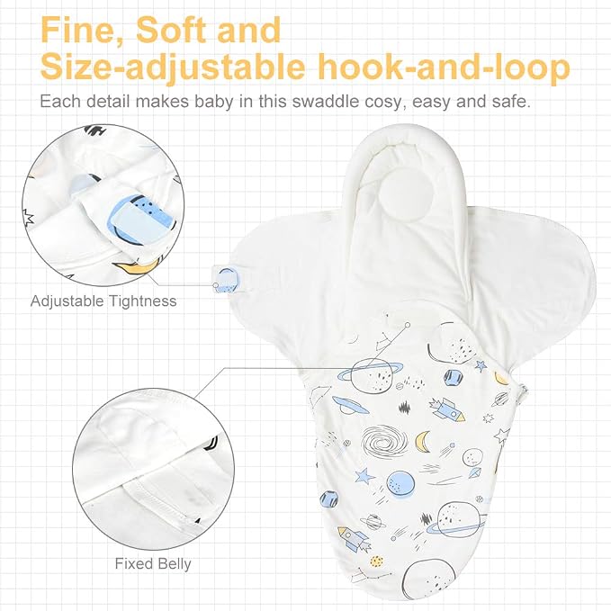 Premium Soft Cotton Baby Swaddle Blankets, Unisex Baby Blanket Wrap - Image 4