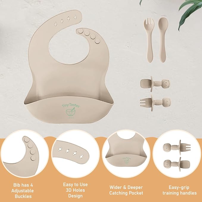 10-Piece Silicone Baby Feeding Set – BPA-Free, Spill-Proof Suction Plate - Image 5
