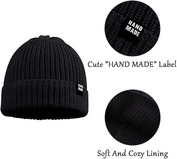 JANGANNSA Simple Knitted Baby Beanie Hip-Hop Boys Winter Hat Toddler Kids Bonnet - Image 5