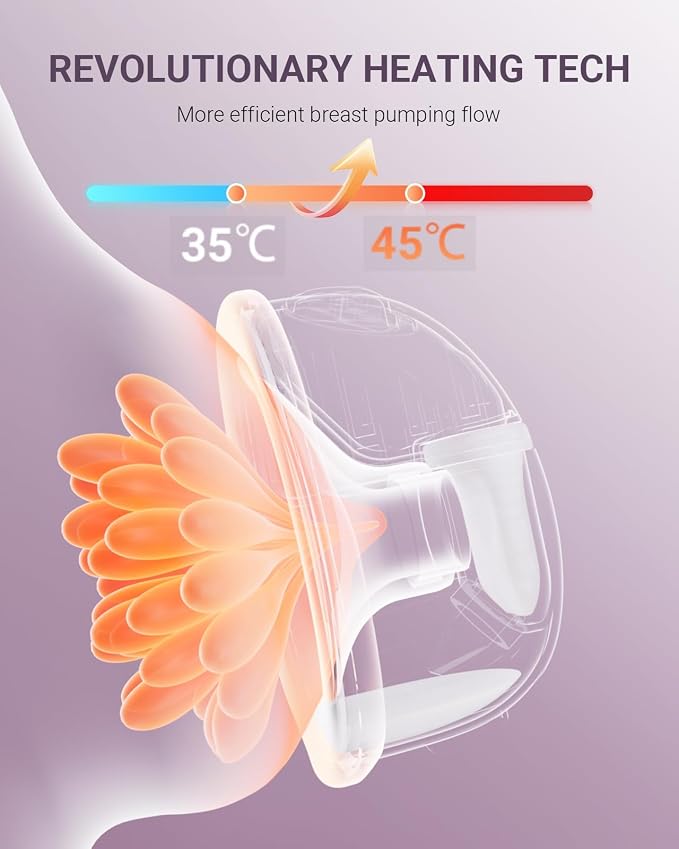 Heated Wearable Breast Pump, Industry-Leading Heating Tech, Innovative Magnetic - Image 5