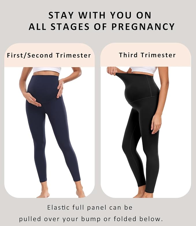 wirarpa Women's Maternity Leggings Over The Belly Pregnancy Yoga Pants Buttery - Image 5