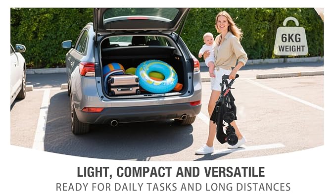 Lightweight Travel Stroller at Only 4.6 kg, Folding Compact Pushchair - Image 4