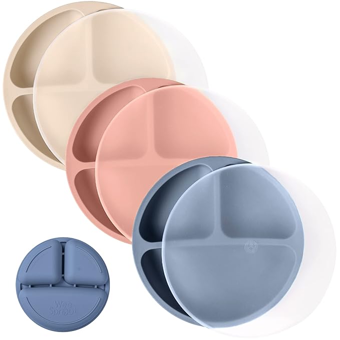 WeeSprout Silicone Plates with Lids by WeeSprout