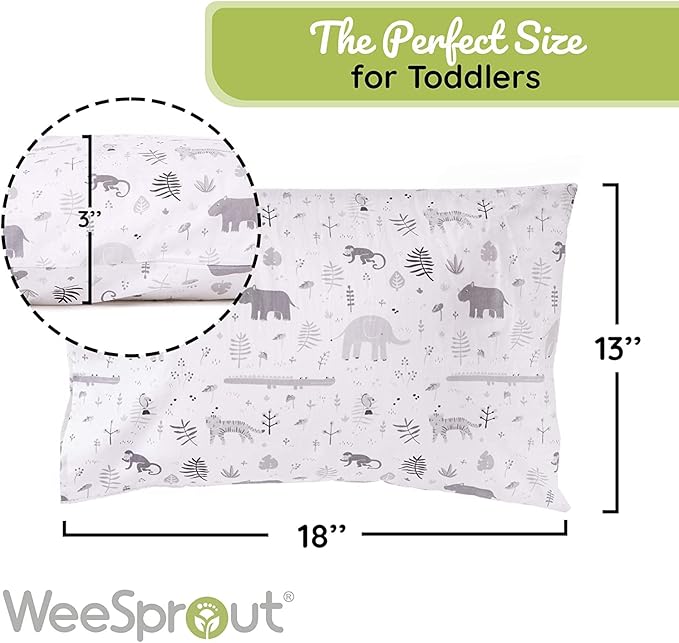WeeSprout Toddler Polyester Organic Cotton Shell and Pillowcases, Small Kids - Image 3